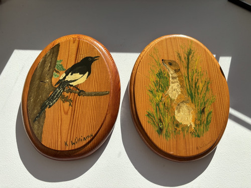 Set hand painted vintage - hand,