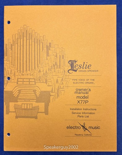 Original leslie speaker model - speaker,