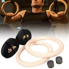 Wood gymnastic rings - x,