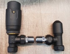 Matt Black Angled Thermostatic