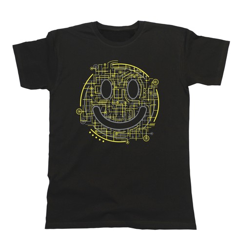 Electric smile mens shirt - smile,