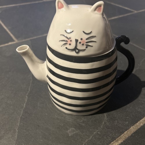 Cute ceramic cat teapot - ceramic,