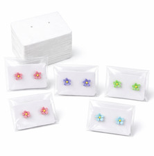 White Earring Display Cards