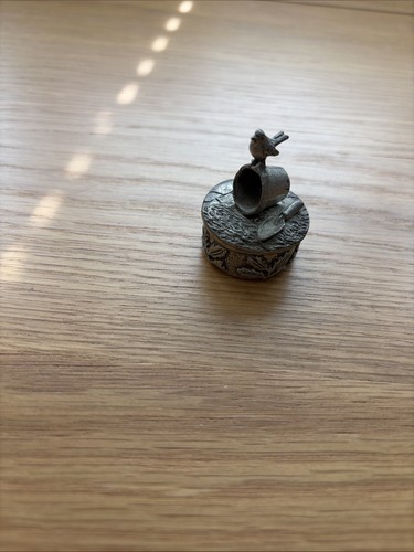 Woodsetton pewter trinket box - woodsetton,