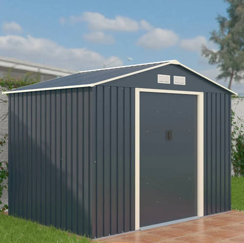 Metal shed with floor frame - metal,