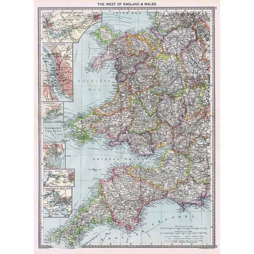 Antique map 1906 - antique,
