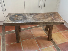 Large Rustic Farmhouse Pig Bench Handmade from Antique Wood - Two More for Sale