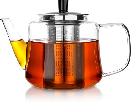 Glass teapot with infuser - glass,