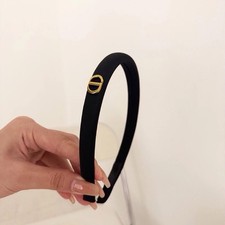 Dior*Black Headband with Gold