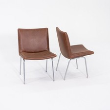 1960s Pair of Hans Wegner AP38 Airport Chairs A.P. Stolen of Denmark w/ Leather