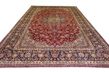 Handmade Extra Large Vintage Wool Rug 482 X 300 Cm Red Oriental Medallion Carpet