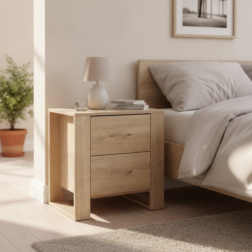 Brown modern bedside - modern, table