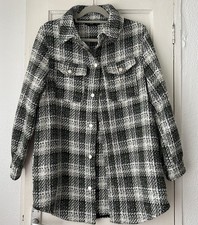 F&F Green Check Boucle Shacket