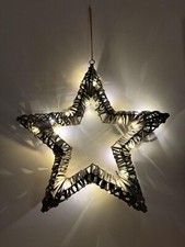 45cm Wicker LED Star 20 Lights