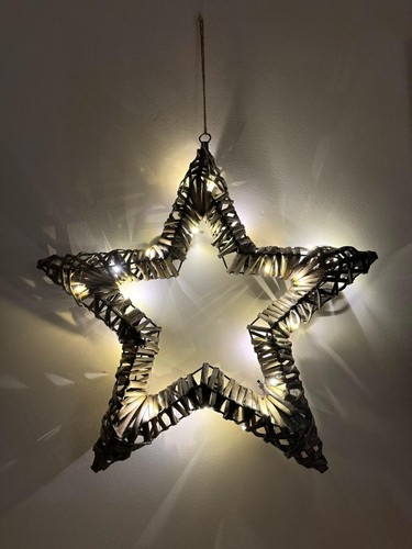 45cm wicker led star - wicker,