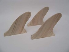 SURFBOARD WOODEN FINS SET OF 3