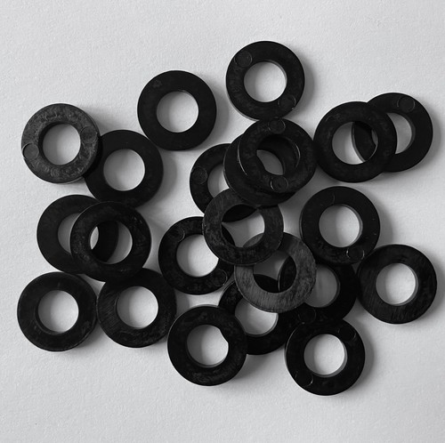Black plastic nylon washers - plastic,