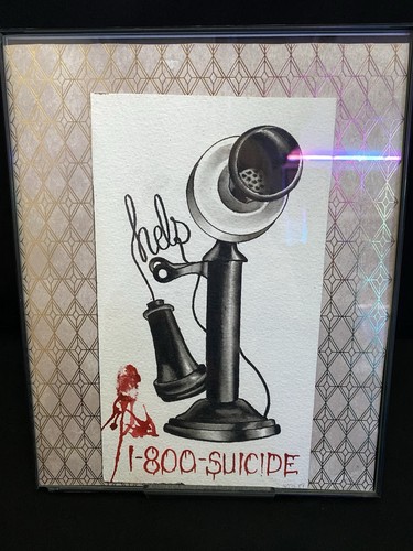 Framed telephone art - telephone,