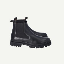 Reiss mens black leather ankle - leather,