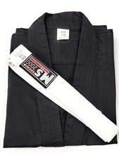 Karate suit Black Medium weight 100% cotton  stock clearance.