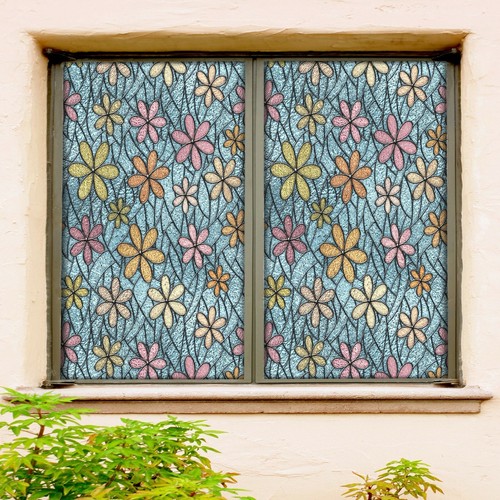 Colored petals b18 window - colored,
