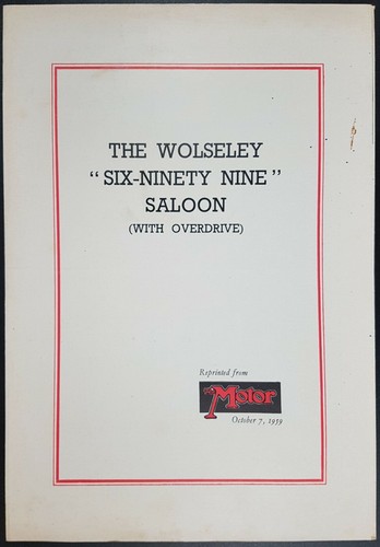 Original wolseley 99 - original,
