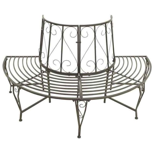Half round garden bench tree - garden,