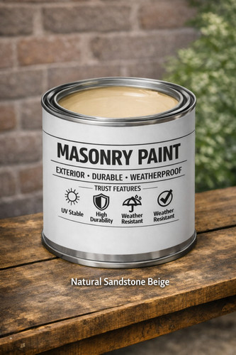 Exterior masonry paint 1l - paint, 0.5l
