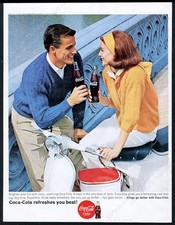 1964 Coke couple Vespa scooter