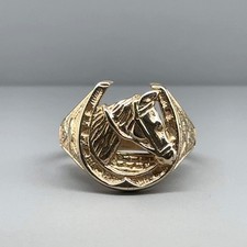 9ct Yellow Gold Horse and
