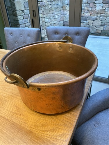Large antique copper cooking - antique,