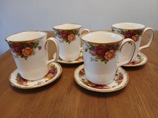 Royal Albert Old Country Roses Bristol Beakers and China Coaster Set