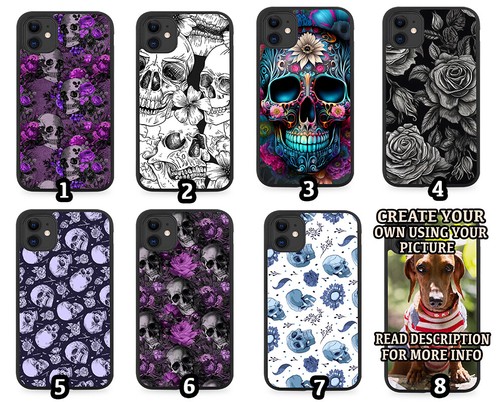 Floral gothic rubber phone - gothic,
