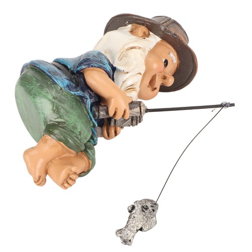 Fishing gnome sitter - gnome, funny