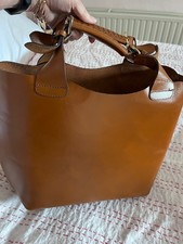 Zara Large Tan Leather Tote