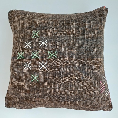 Moroccan cactus silk cushion - cactus,
