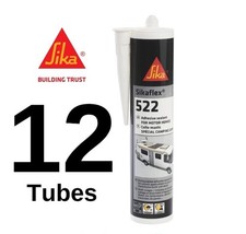 12 X Sika Sikaflex 522 White Caravan Motorhome Adhesive Sealant 300ml