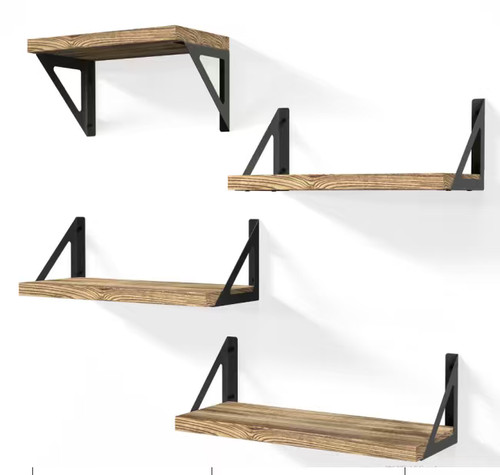 4pcs wooden floating wall - 4pcs,