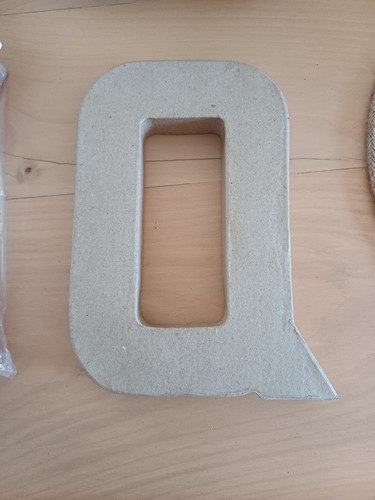 Paper mache letters and - paper,