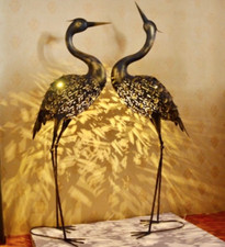 Hand Crafted Metal Solar Swan