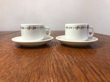 2 x Espresso Cups & Saucers -
