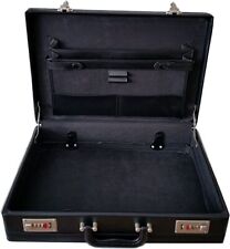 Executive Faux Leather Business Briefcase Attache Travel Case Work Bag UK