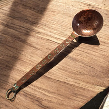 VINTAGE HAMMERED COPPER LADLE