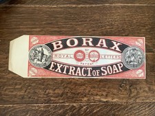 Early 20th c. 'Borax Extract of Soap' Paper Banner Advertising