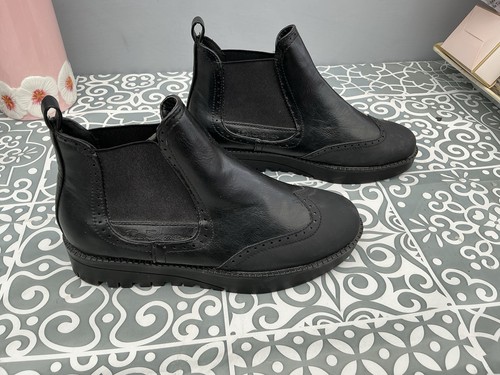 Ben sherman boys black leather - black,