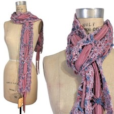 New Araucania Pehuen Scarf Yarn Pink Purple Knit 100% Cotton 