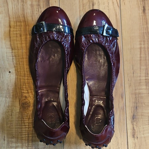 Tod burgundy patent leather - tod's,