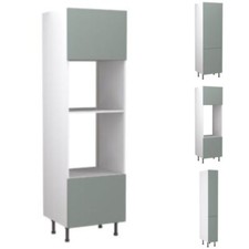 Slab Matt Agave Green Tall Kitchen Kit Units - Doors & Soft Close Hinges
