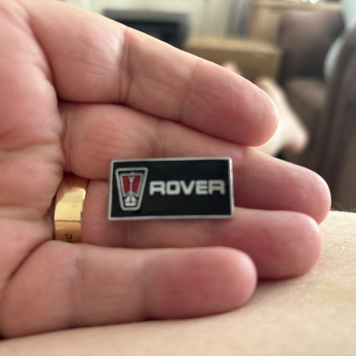 Vintage rover enamel car - enamel, badge
