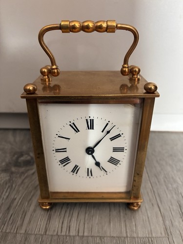 Antique french brass carriage - antique,